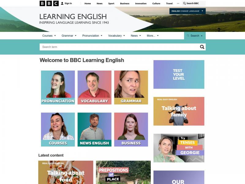 【BBC英语课程】BBC英语教学课程<b>※</b>2024年05月12日网站截图