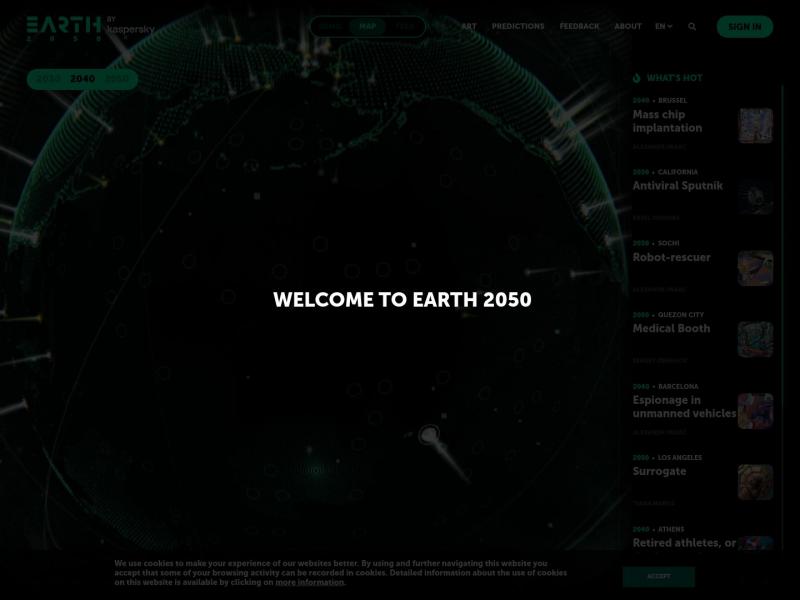 【Earth 2050】2023年10月19日网站截图
