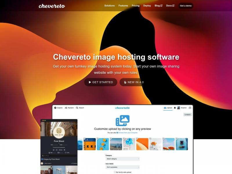 【Chevereto】自托管图像托管软件_Chevereto<b>※</b>2023年10月22日网站截图
