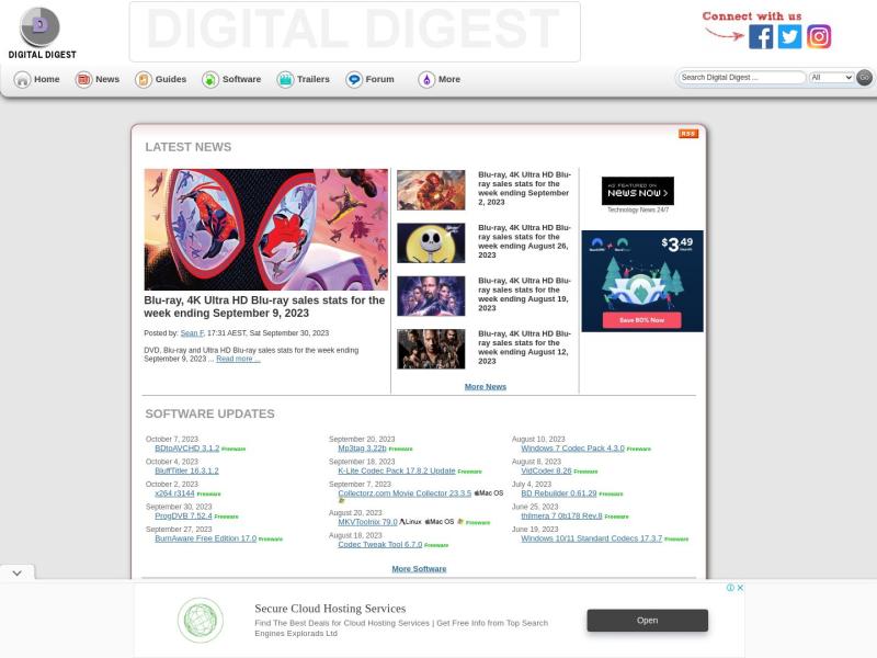 【Digital Digest】2023年10月09日网站截图