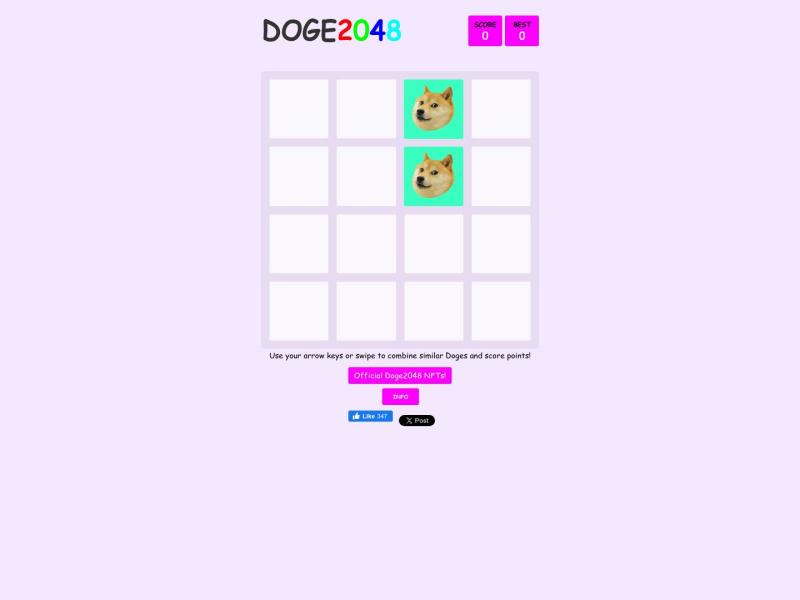 【doge2048】doge2048趣味网页小游戏<b>※</b>2024年01月14日网站截图