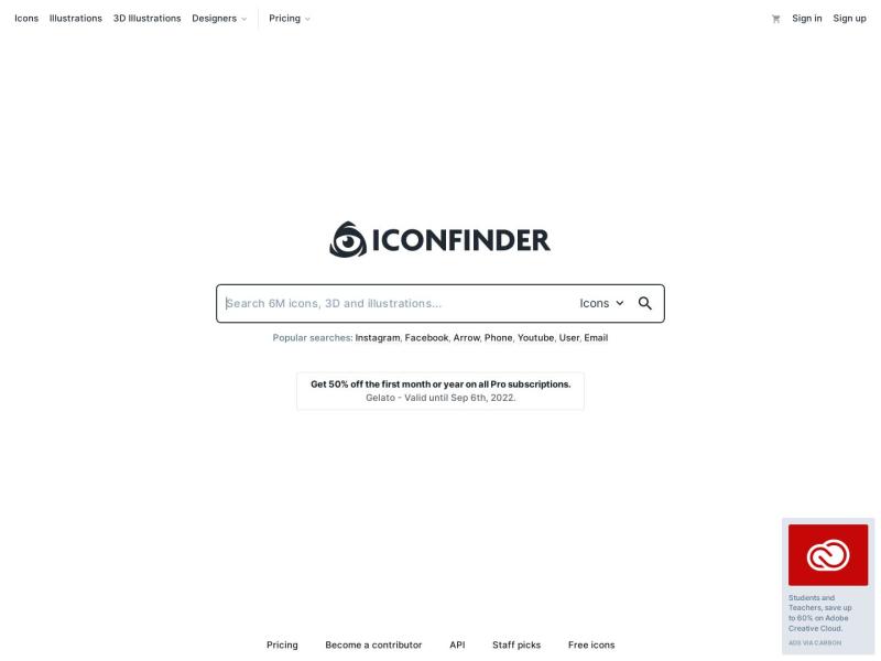 【icon finder】2022年09月06日网站截图